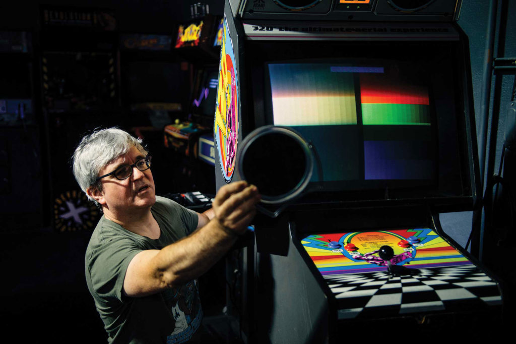 Anthony Dandrea working on Atari's game 720°.